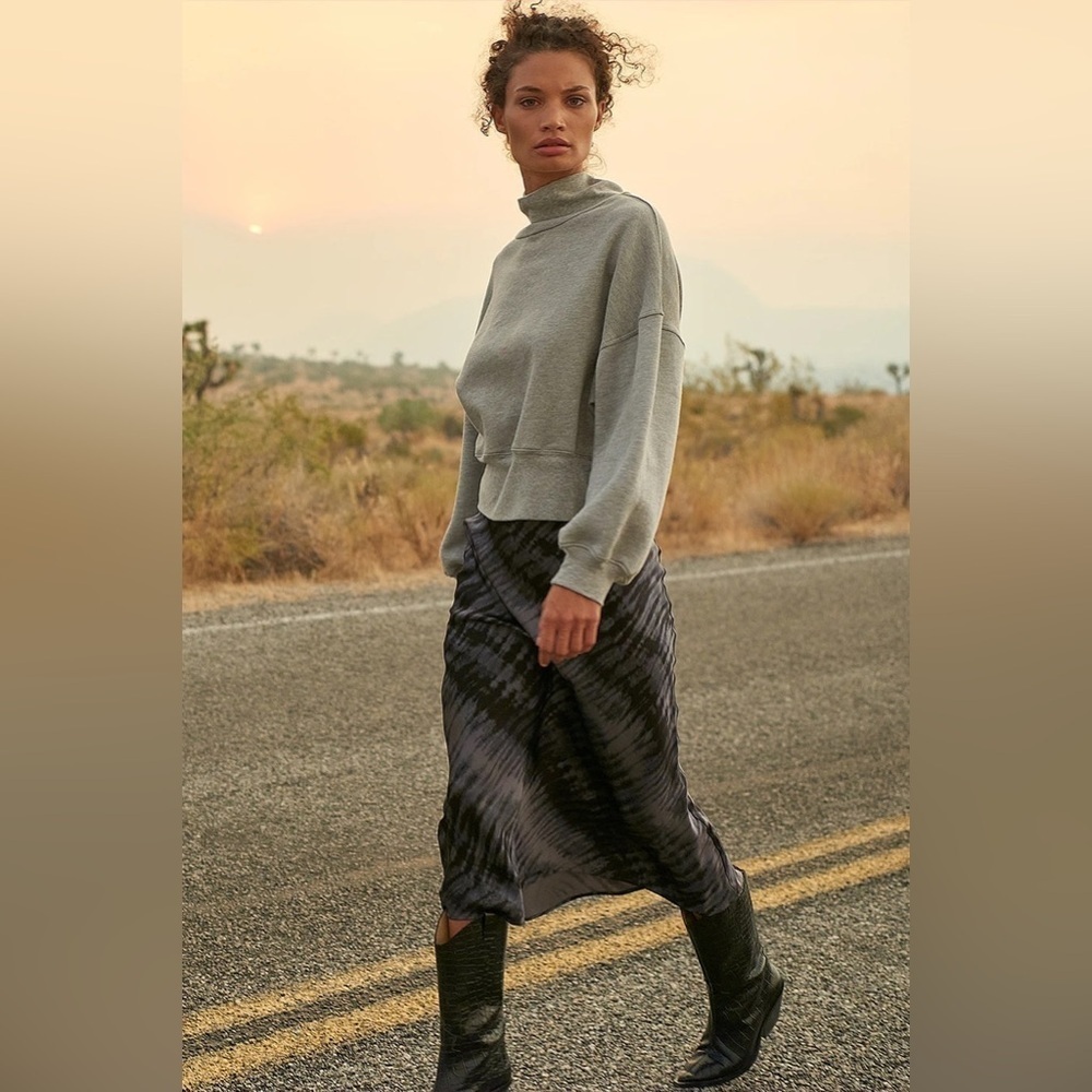 ‼️RARE‼️🎸RAILS🎸🔥NWT🔥Berlin Midi Skirt in Black Tide— S - Picture 2 of 15